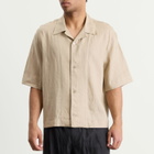 Studio Nicholson Men's Oryn Short Sleeve Shirt in Sand