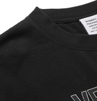 Vetements - Oversized Printed Cotton-Jersey T-Shirt - Men - Black