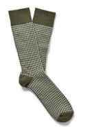 Mr P. - Jacquard-Knit Stretch Cotton-Blend Socks