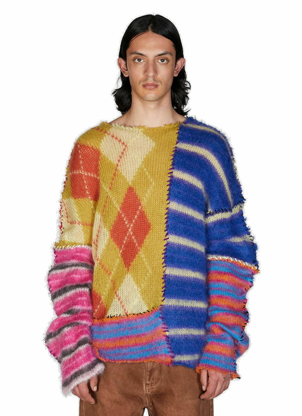 Photo: Patchwork Knit Sweater in Multicolour