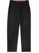 The Elder Statesman - Norm Straight-Leg Cotton Trousers - Black