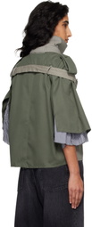 Ottolinger Beige & Khaki Chopped Trench Jacket