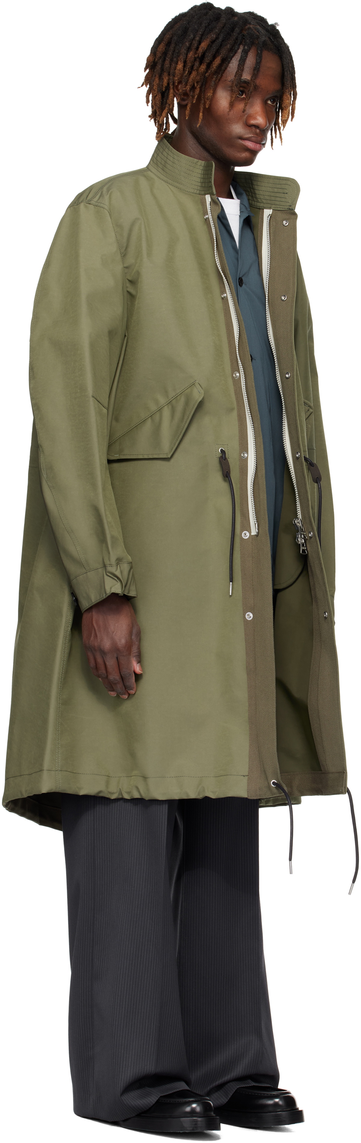 sacai Khaki 3 Layer Bonding Coat Sacai