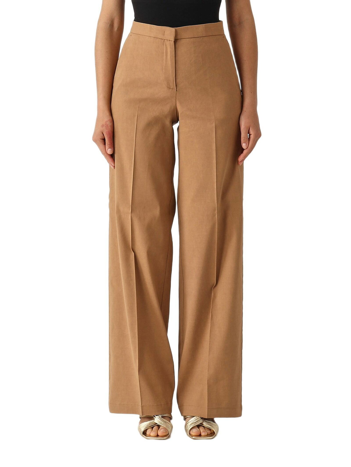 Pinko Dark Blue Cotton Pants Pinko