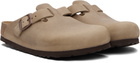 Birkenstock Beige Regular Boston Oiled Leather Slip-on Loafers