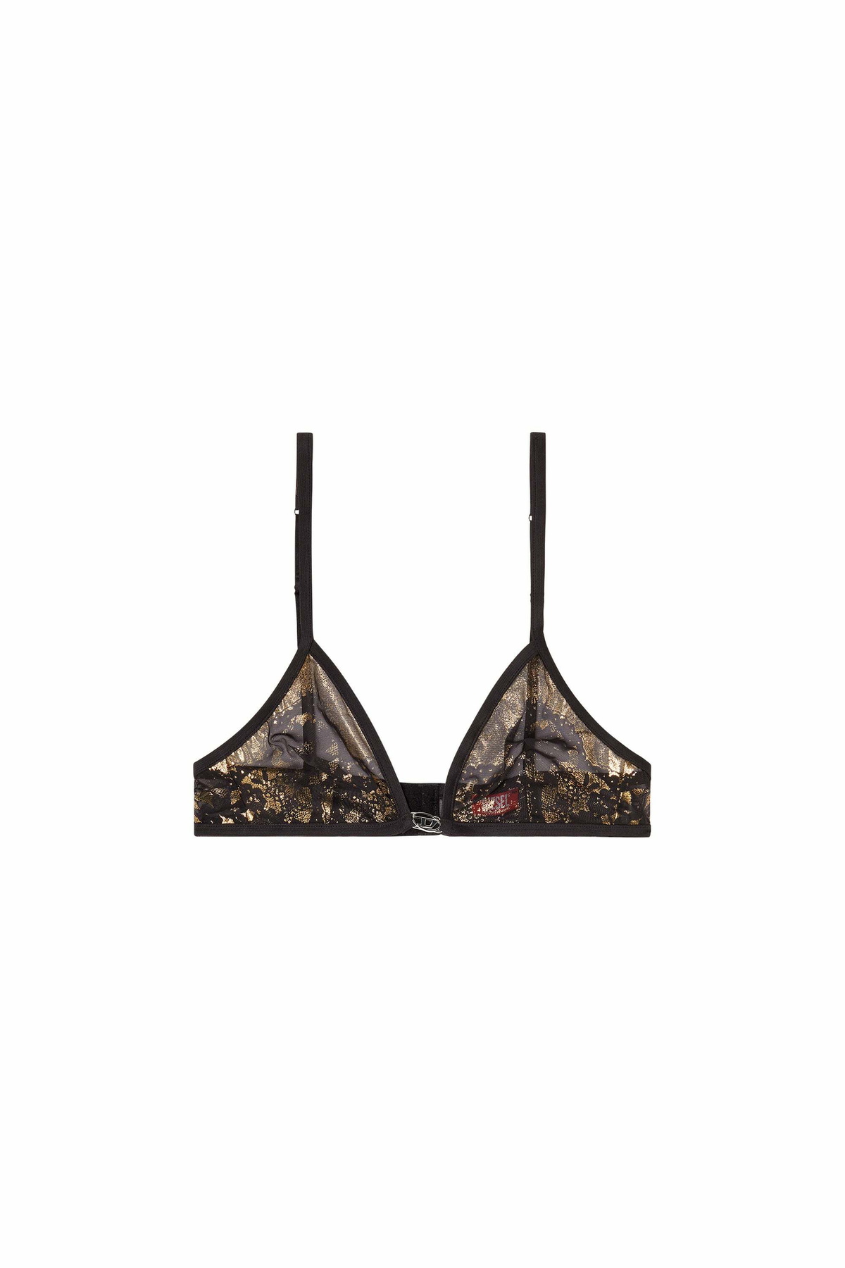 Diesel Stretch-tulle bra with metallic effect - Bras - Woman -