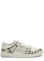 Amiri Skel Python-effect Leather Sneakers Grey