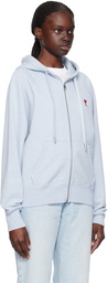 AMI Paris Blue Ami de Cœur Hoodie