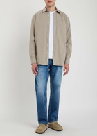 Forét Checked Cotton Shirt Khaki