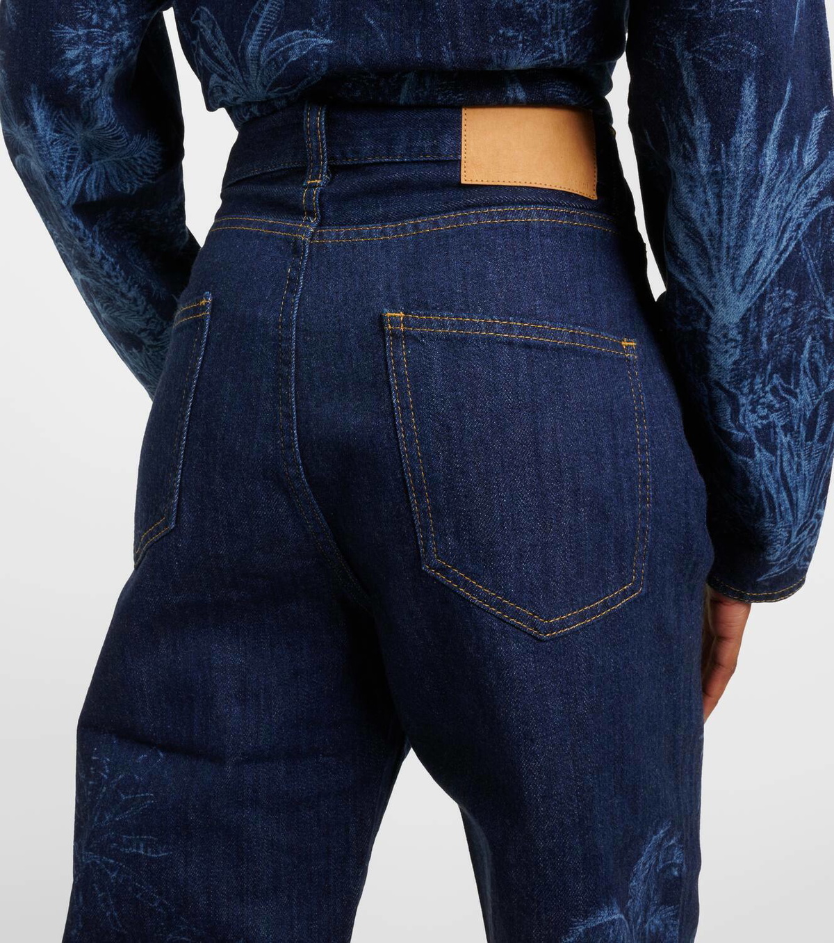Alanui Jungle printed high-rise jeans
