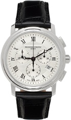 Frédérique Constant Black & Silver Classics Quartz Chronograph Watch