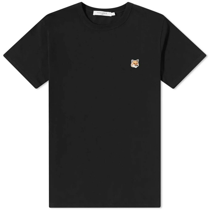 Photo: Maison Kitsuné Men's Fox Head Patch T-Shirt in Black