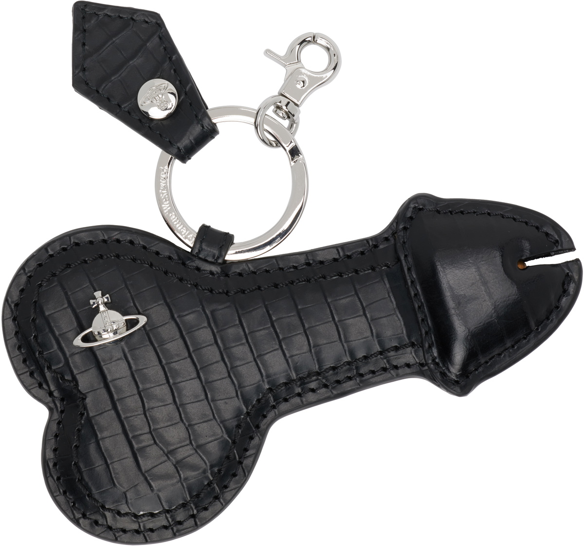 Vivienne Westwood 3D Orb Gunmetal Keyring - Black - One Size Vivienne Westwood 3D Orb Gunmetal Keyring - Black - One Size