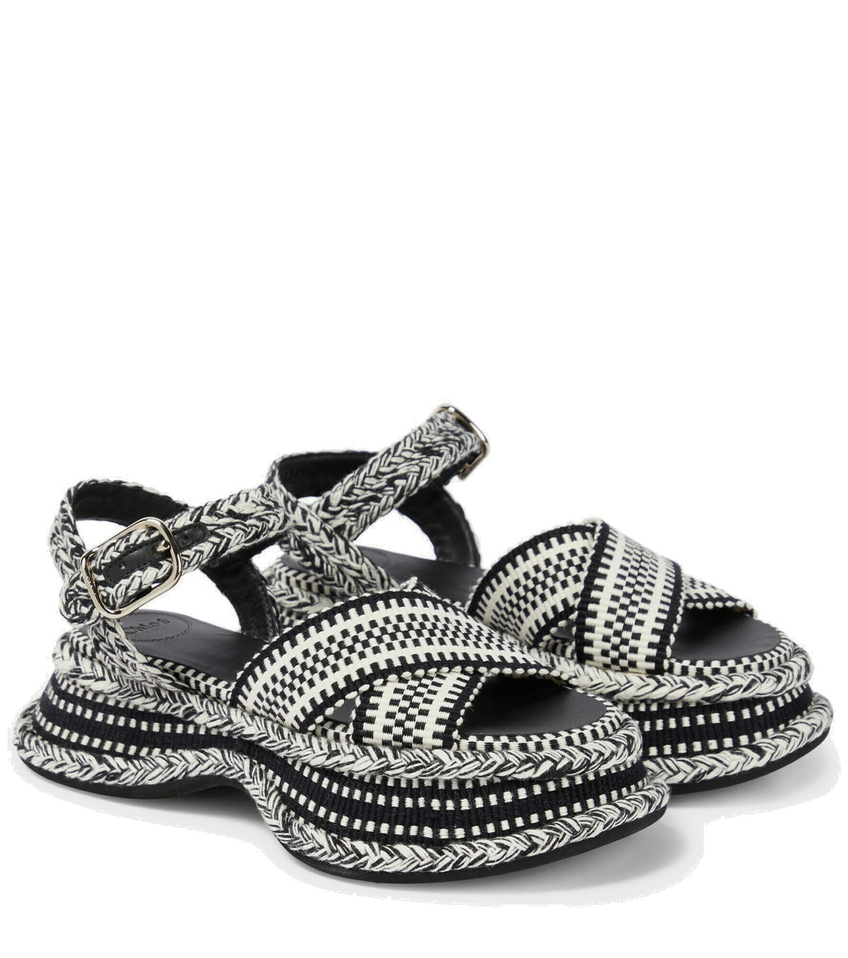 Chloe Meril Woven Platform Sandals Chloe 