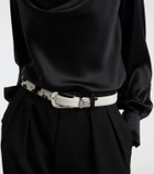 Déhanche Colette printed calf hair belt