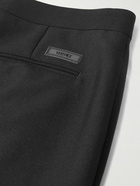 Versace - Slim-Fit Silk-Trimmed Wool and Mohair-Blend Tuxedo Trousers - Black