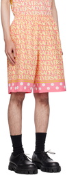 Versace Pink & Yellow Allover Shorts