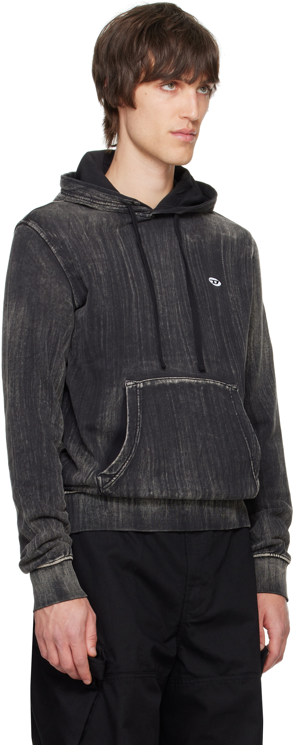 洗練された DIESEL S-GINN-HOOD-ZIP-K9 ブラック S Diesel S-ginn-K29 