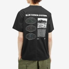 Space Available Men's Blue Carbon Systems Infographic T-Shirt in Black