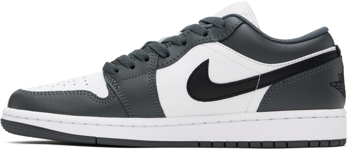 Nike Jordan Big Kids White & Gray Air Jordan 1 Low Sneakers
