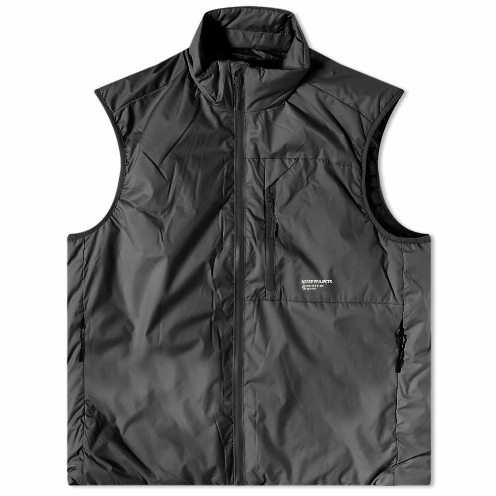Norse Projects Men's Birkholm Light Pertex Vest in Black Norse Projects