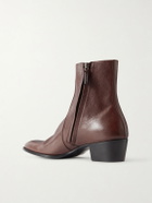 SAINT LAURENT - Stanton Full-Grain Leather Ankle Boots - Brown