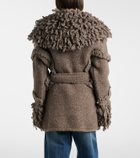 The Attico Fringed wool and cashmere-blend cardigan