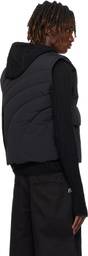 HELIOT EMIL Black Layered Down Vest