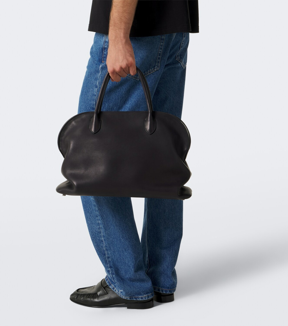 The Row Agnes 16 leather tote bag