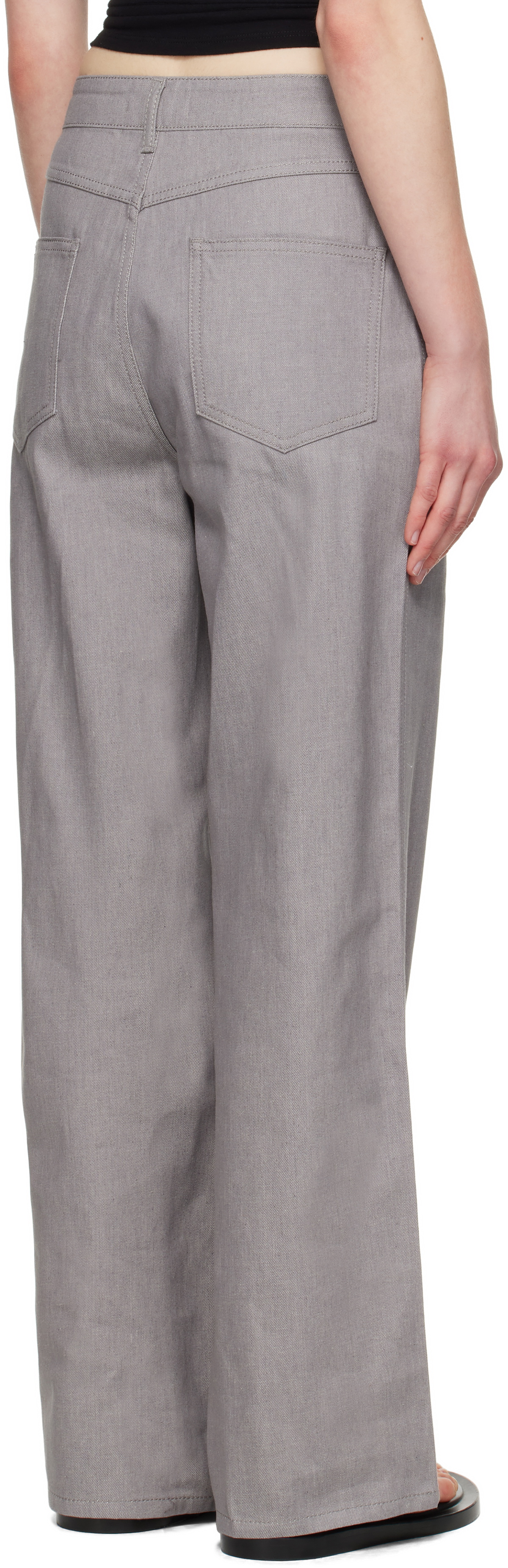 AMOMENTO Gray Four-Pocket Jeans