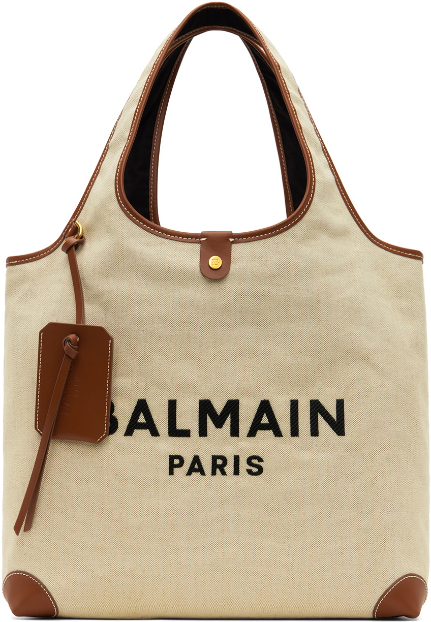 Balmain Beige B-Army Grocery Tote Balmain