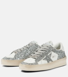 Golden Goose - Stardan leather and glitter sneakers