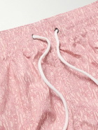 Canali - Straight-Leg Mid-Length Printed Swim Shorts - Pink