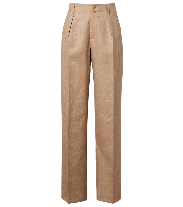 Photo: Etro Wool jacquard straight pants