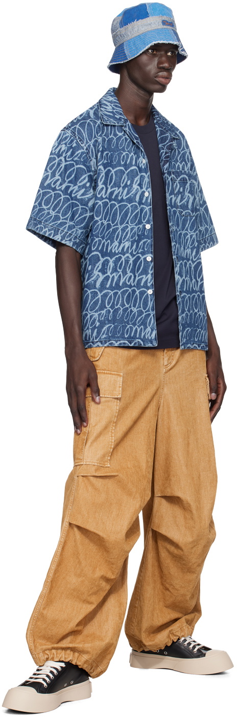 Marni Blue Scribble Denim Shirt Marni