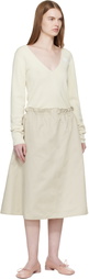 MM6 Maison Margiela Off-White Long Skirt