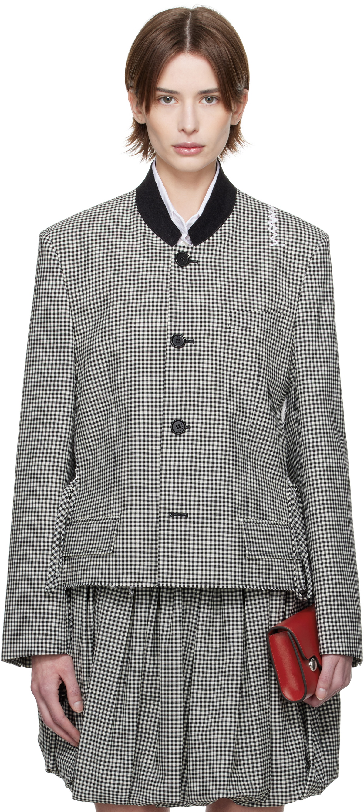 Marni Black & White Gingham Jacket