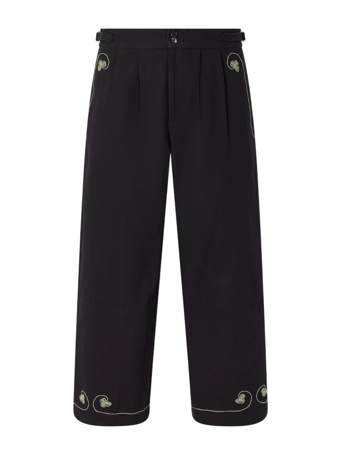 Bode - Embroidered cotton pants Bode