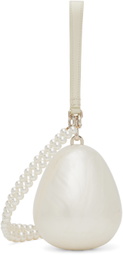 Simone Rocha Off-White Micro Pearl Egg Bag