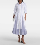 Simkhai Striped cotton shirt dress