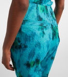 Ganni Printed capri pants