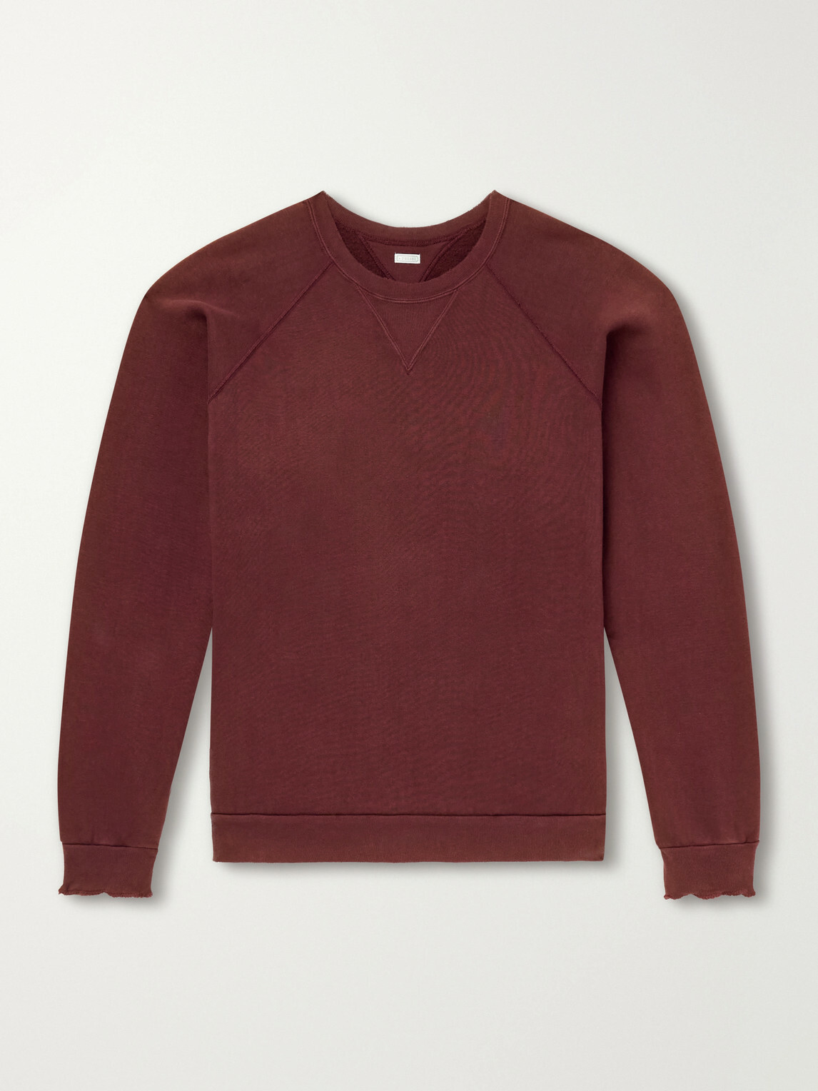 A.PRESSE - Vintage Cotton-Fleece Sweatshirt - Burgundy