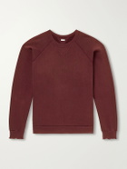 A.PRESSE - Vintage Cotton-Fleece Sweatshirt - Burgundy