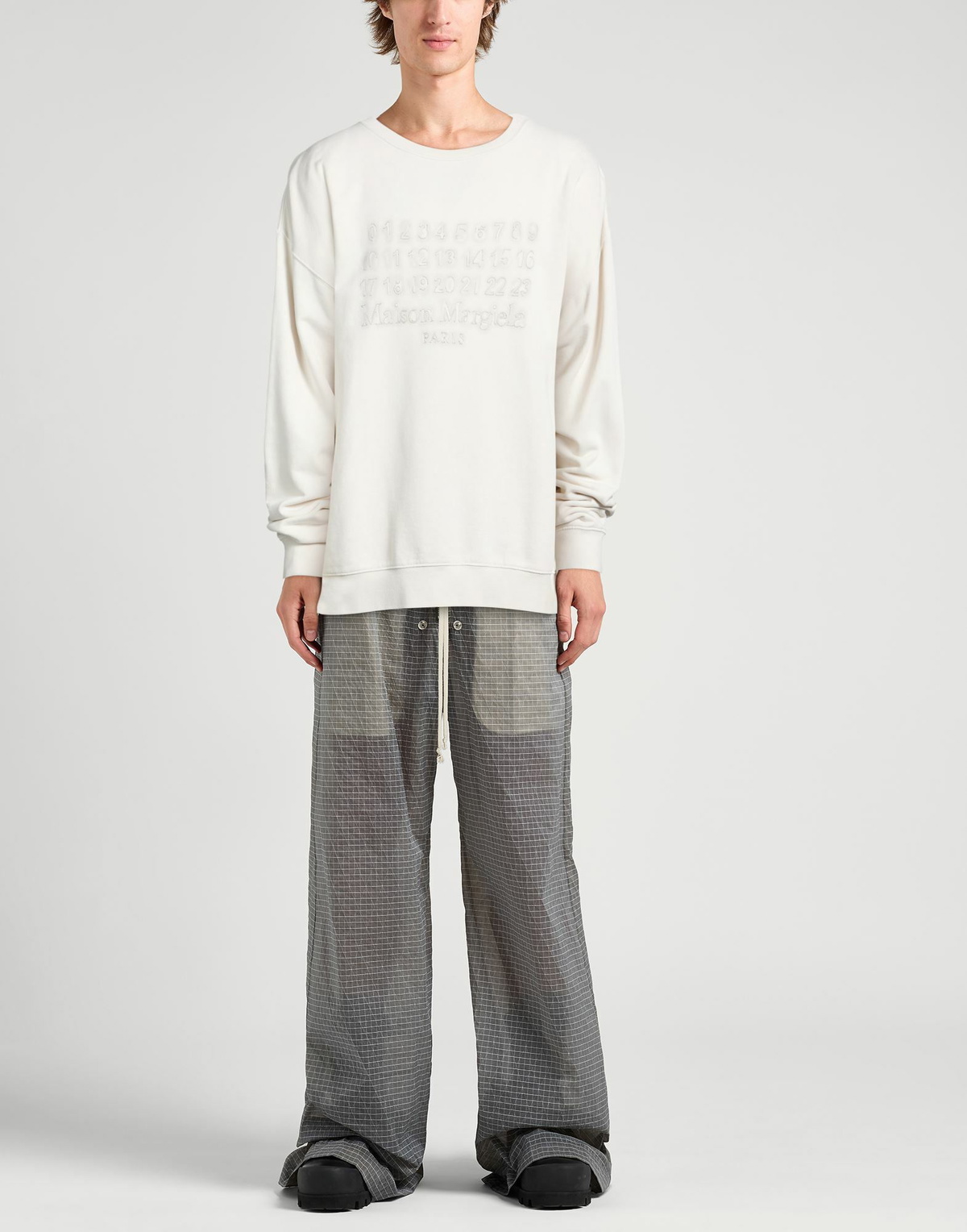 Maison Margiela Mens Sweatshirt in Off white