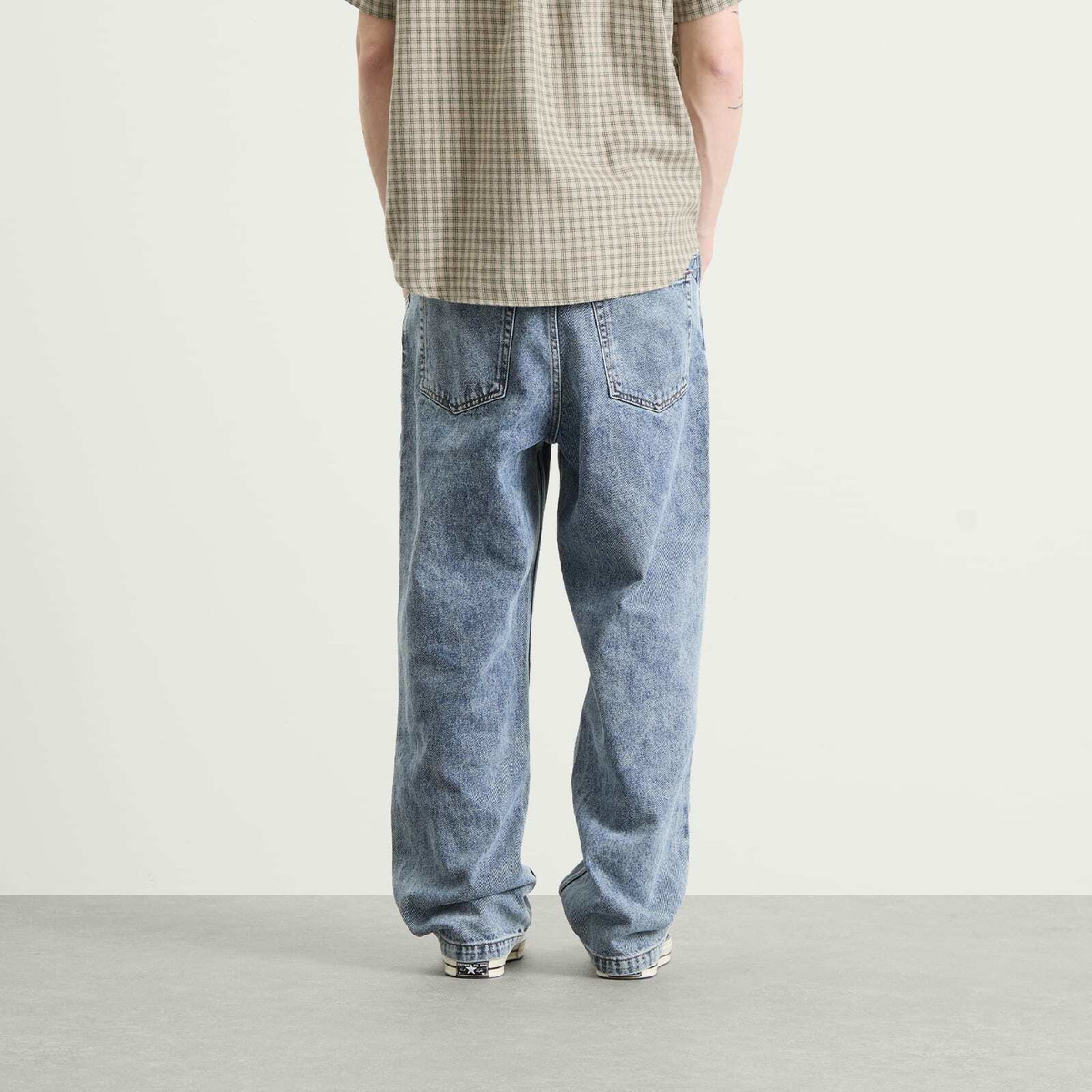 Polar Skate Co. Men's 93 Loose Straight Jeans in Heavy Washed Blue