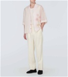 King & Tuckfield Floral oversized cotton bowling shirt