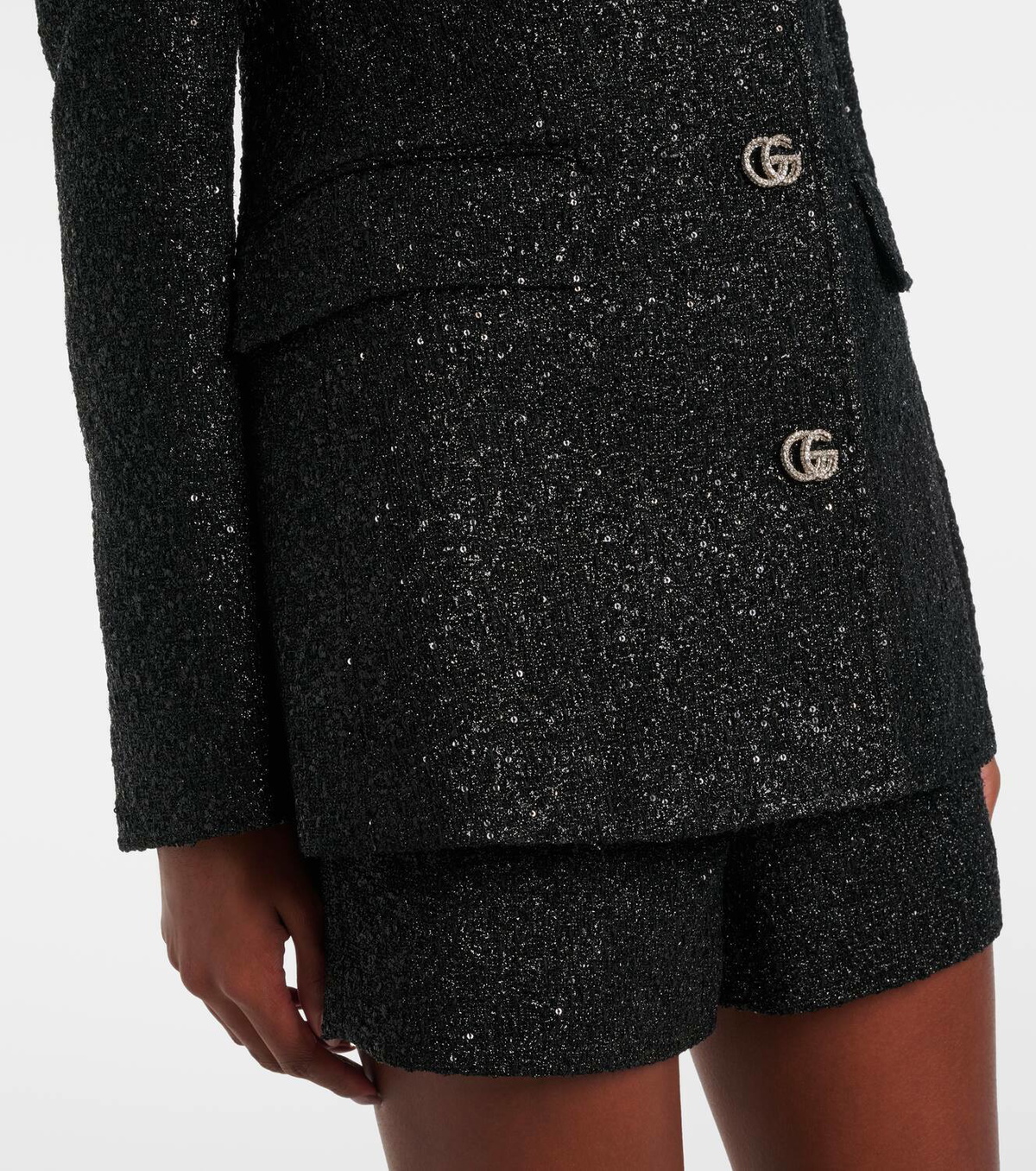 【関税込み】gucci Lame blazer 関税込み】gucci Lame blazer GG lamé blazer in grey - Gucci