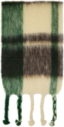 Jil Sander Yellow & Green Checks Scarf