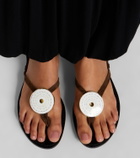 Amanu Vamizi embellished suede thong sandals