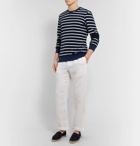 Orlebar Brown - Pierce Striped Cotton-Terry Sweatshirt - Navy